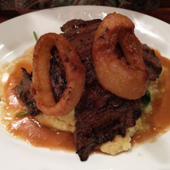 Churchill's - Skirt steak and onion rings - American Near Me - Rockville Centre, New York