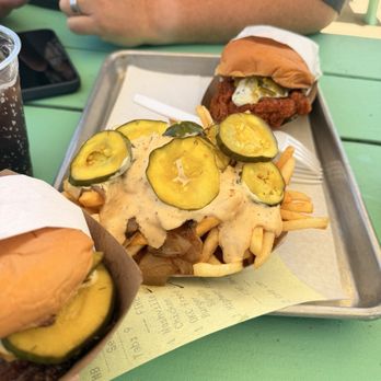 Lou's Luncheonette - Okc burger , Nashville chicken sandwich and Highway fries !! So bomb !!! - Barbeque Near Me - Sonoma, California Lou's Luncheonette - Okc burger , Nashville chicken sandwich and Highway fries !! So bomb !!! - Barbeque Near Me - Sonoma, California