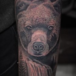 The Black Ohm Tattoo Shop - Whistler Bear Tattoo by Steve Kretz