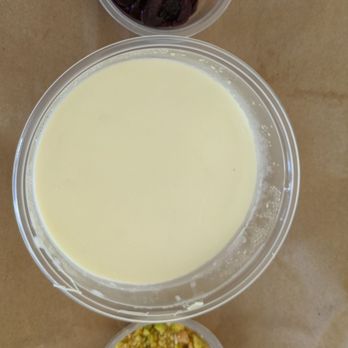 Kali Steak  - Pea panna cotta with white chocolate pistachio crumble - Steakhouses Near Me - Los Angeles, California