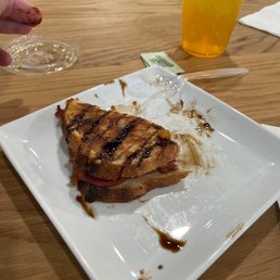 Bacon, Brie and apricot sandwich