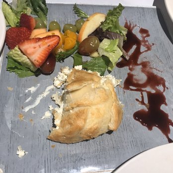 The Vine - Appetizer (not sure what it is called but it was puff pastry with a yummy cheese and fresh bread and also fruit with a raspberry glaze) - Cocktail Bars Near Me - Elkhart, Indiana