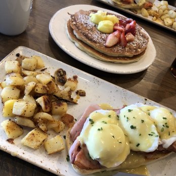 First Watch - Eggs Benedict and Lemon Pancakes - Cafes Near Me - Solon, Ohio