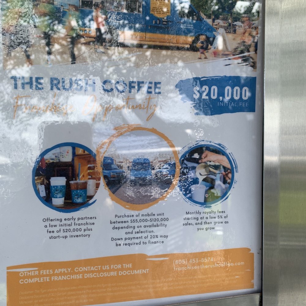 The Rush Coffee - This is difficult to read but does give some info - may help to enlarge it. - Coffee & Tea Near Me The Rush Coffee - This is difficult to read but does give some info - may help to enlarge it. - Coffee & Tea Near Me