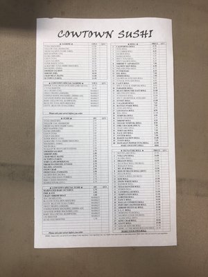 Menu photo 2 Cowtown Sushi Southlake, TX
