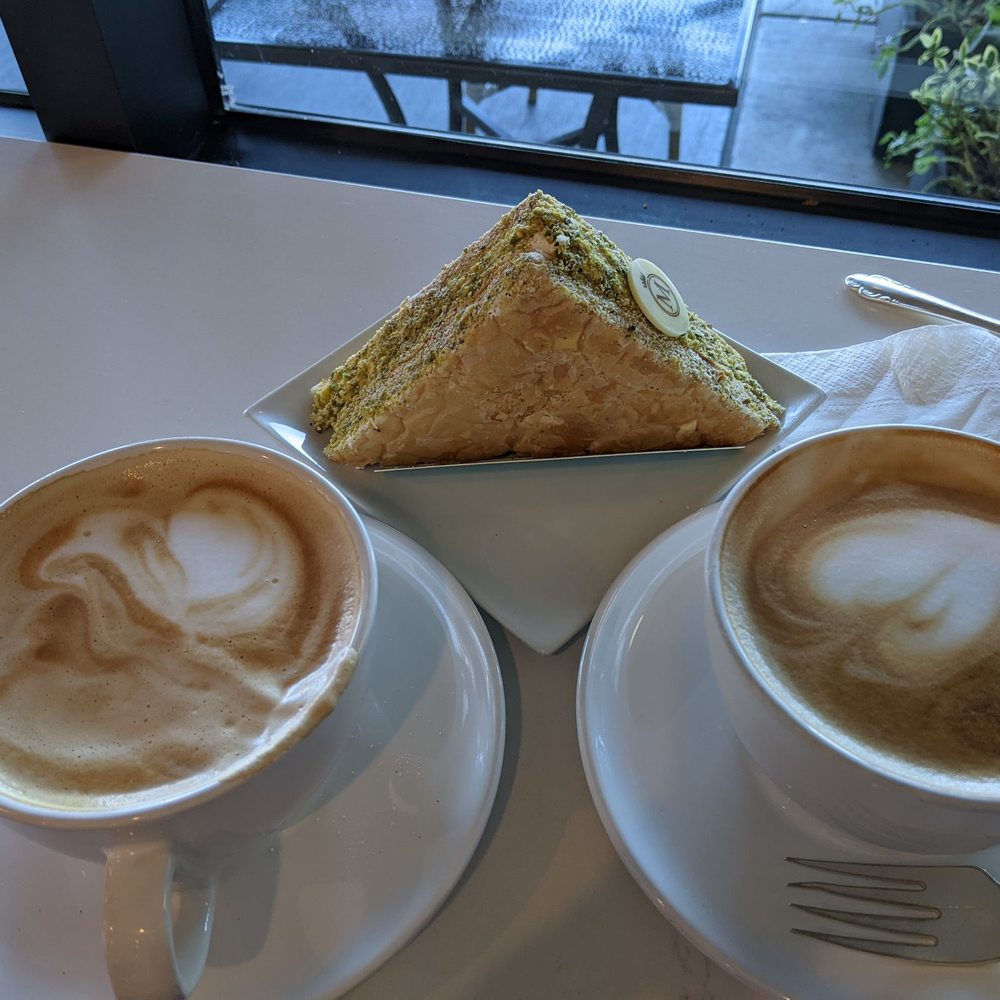 Marvel Cake - Napoleon and 2 lattes - Bakeries Near Me - Campbell, California Marvel Cake - Napoleon and 2 lattes - Bakeries Near Me - Campbell, California