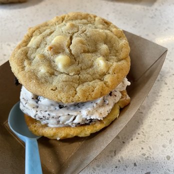 The Baked Bear - Vegan chocolate chip ice cream with gooey butter cake cookie - Bakeries Near Me - San Diego, California The Baked Bear - Vegan chocolate chip ice cream with gooey butter cake cookie - Bakeries Near Me - San Diego, California
