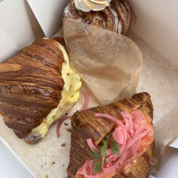 Somedays Bakery - 2 breakfast sandwiches and the passion fruit cruffin - Bakeries Near Me - Bay Terrace, New York Somedays Bakery - 2 breakfast sandwiches and the passion fruit cruffin - Bakeries Near Me - Bay Terrace, New York