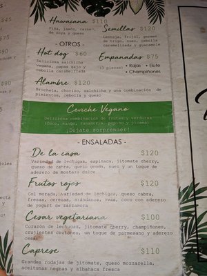 Menu photo 5 Las Robles Puerto Morelos, ROO Menu photo 5 Las Robles Puerto Morelos, ROO