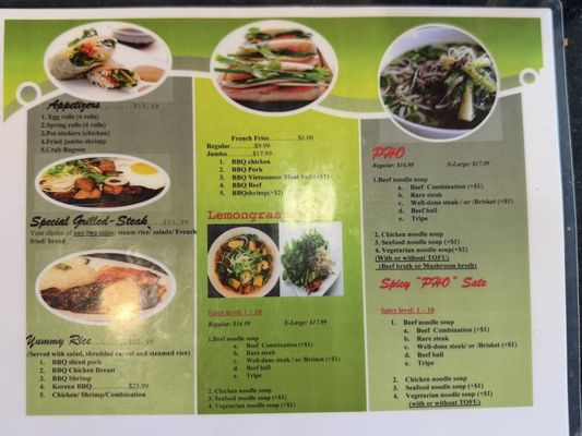 Menu photo 2 Pho Fresh & Yummy Hemet, CA