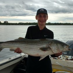 American Sportfishing Charters - His first Striped Bass one to remember