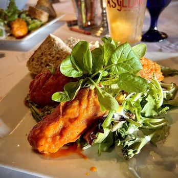 Asylum Restaurant - Spicy buffalo chicken tenderloin salad - American Near Me - Jerome, Arizona Asylum Restaurant - Spicy buffalo chicken tenderloin salad - American Near Me - Jerome, Arizona