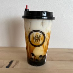 Brown Sugar Milk Tea with Boba Brown Sugar Milk Tea with Boba