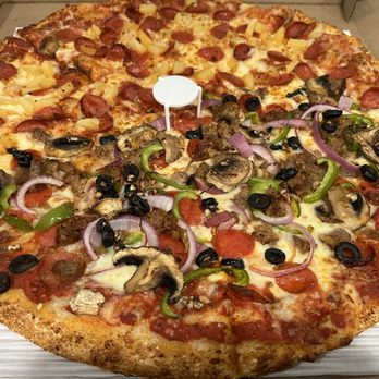 Sgt. Pepperoni's Pizza Store - Half pepperoni/pineapple, half the works. - Pizza Near Me - Irvine, California Sgt. Pepperoni's Pizza Store - Half pepperoni/pineapple, half the works. - Pizza Near Me - Irvine, California