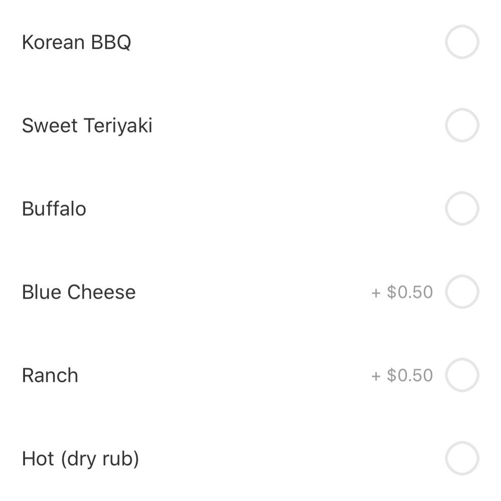 Valley Wings - Cant select both a wing sauce and a side of blue cheese/ranch. Can only select either or. - Chicken Wings Near Me - Scottsdale, Arizona Valley Wings - Cant select both a wing sauce and a side of blue cheese/ranch. Can only select either or. - Chicken Wings Near Me - Scottsdale, Arizona
