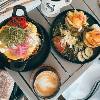 Sugar and Scribe  - Chilaquiles, Benedict, & white chocolate mocha - Bakeries Near Me - La Jolla, California