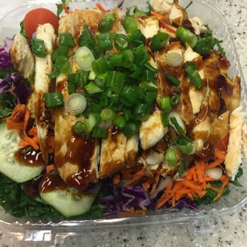 WaBa Grill - Chicken salad plate $9.50 on kale - Fast Food Near Me - San Bernardino, California WaBa Grill - Chicken salad plate $9.50 on kale - Fast Food Near Me - San Bernardino, California
