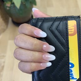 almond french ombré using sns
