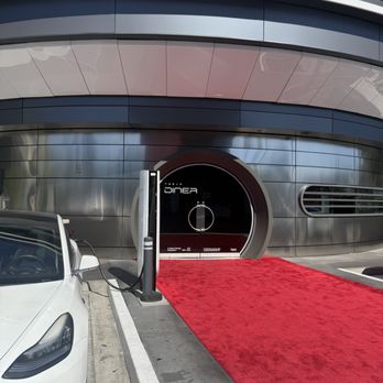 Tesla Diner - Entrance - Diners Near Me - West Hollywood, California Tesla Diner - Entrance - Diners Near Me - West Hollywood, California