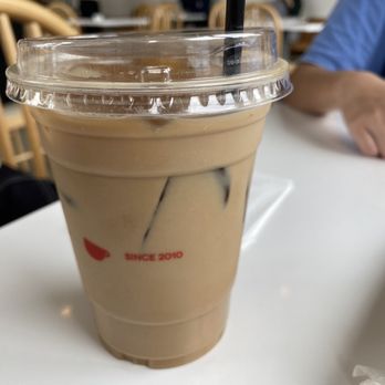 Coffee Code - strawberry latte with oat milk - Coffee & Tea Near Me - Buena Park, California