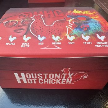 Houston TX Hot Chicken - Cute box that your order comes in. Perfect also if you don't finish your food and want to take it to go - Chicken Shop Near Me - San Diego, California Houston TX Hot Chicken - Cute box that your order comes in. Perfect also if you don't finish your food and want to take it to go - Chicken Shop Near Me - San Diego, California