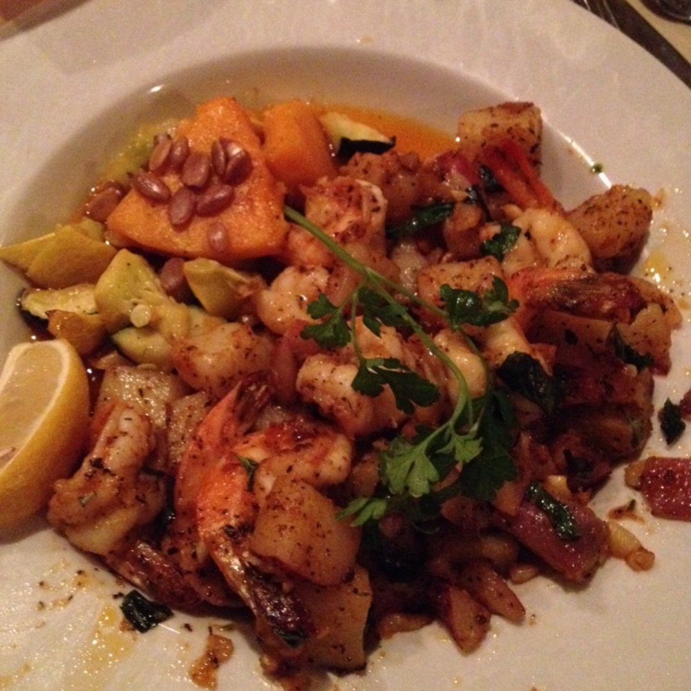 Chinook's - Garlic BBQ prawns, potatoes and squash. #delicious - Seafood Near Me - Seattle, Washington Chinook's - Garlic BBQ prawns, potatoes and squash. #delicious - Seafood Near Me - Seattle, Washington
