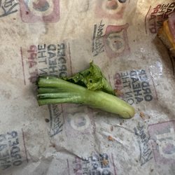 Asked for lettuce and this is what I got on my sandwich smh lol