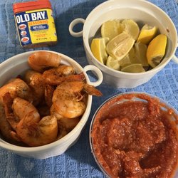 Harbor House Seafood - Pound of wild caught shrimp $11.95 they steam and spice