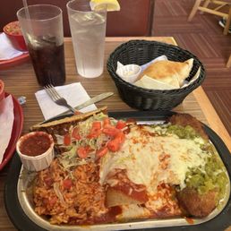 Enchilada, chili relleno, tamale, and taco Enchilada, chili relleno, tamale, and taco