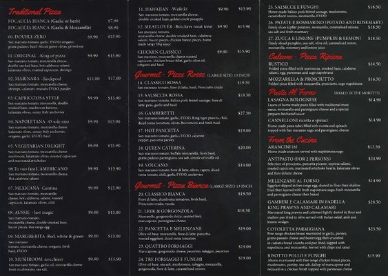 Menu photo 1 Double 00 Zero Pizzeria Hawthorn, VIC