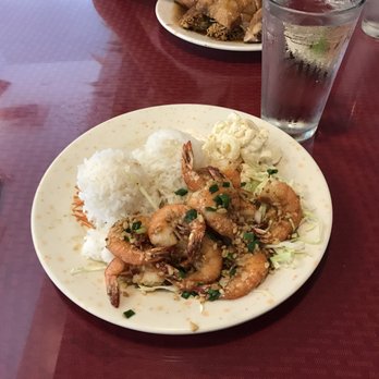 Lagoon Chinese Restaurant - Garlic shrimp plate- 10 pieces shrimp: $7.99 - Chinese Near Me - Honolulu, Hawaii