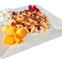 Leonidas - Waffles Served with fruits and real whipped cream