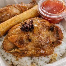 Eli's Kitchenette - Chicken adobo as National dish of Filipinos is braised and cooked in vinegar, soy sauce, onion, peppercorn and bay leaves until tender