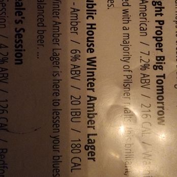 Public House Kitchen & Brewery - My wife's beer on the menu. - American Near Me - Manassas, Virginia