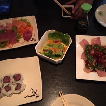 Mikimoto Restaurant - Spicy tuna(without mayo), jalapeño sashimi and sashimi platter(exchanged shrimp with more tuna) - Japanese Near Me - New Orleans, Louisiana