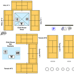 Royal Tennis Club Louvierois - Plan du club