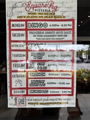 Menu photo 8 Square Peg Pizzeria Delray Beach, FL