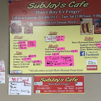 Subjay's - Menu - American Near Me - Florissant, Missouri Subjay's - Menu - American Near Me - Florissant, Missouri