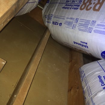 Attic Masters  - R-38 Johns Manville insulation prior to installation.  Ruben captures images from a job and will share with customers! - Insulation Installation Near Me