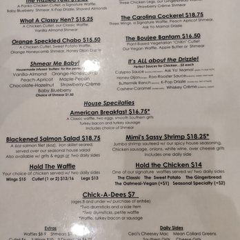Dame's Chicken and Waffles - Menu - New American Near Me - Cary, North Carolina Dame's Chicken and Waffles - Menu - New American Near Me - Cary, North Carolina