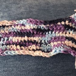Winter Solstice Sewing & Crafts - How far I've gotten with my crochet pot holder