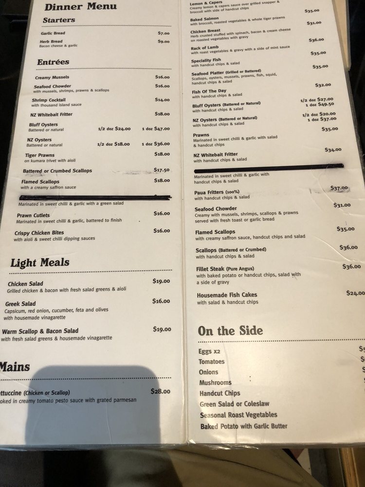 MARINOVICH’S SEAFOOD RESTAURANT Updated March 2024 19 Brougham St