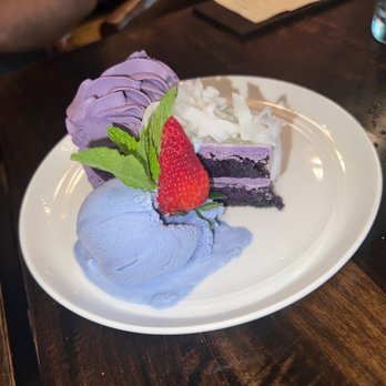 Dahla - Ube Cake with Coconut Ice Cream - Thai Near Me - New Orleans, Louisiana