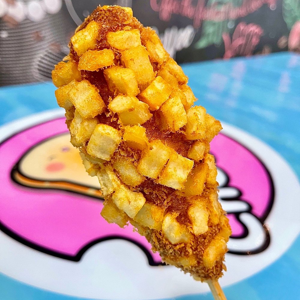 Cheetos - Ugly Potato + Beef + Mozzarella Hot Dog - Bubble Tea Near Me - Opelika, Alabama Cheetos - Ugly Potato + Beef + Mozzarella Hot Dog - Bubble Tea Near Me - Opelika, Alabama