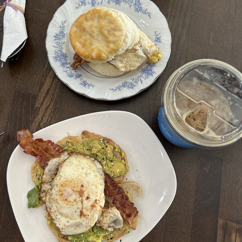 The Jittery Biscuit - Avo toast and dirty biscuit, cinna toast latte - Coffee & Tea Near Me - Johnson City, Texas