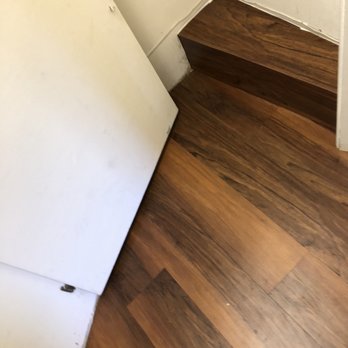 Ken's Carpets and Flooring - They went to the trouble of pulling out leftover carpet off the small shelf in the closet and laying the vinyl instead - Carpeting Near Me - San Rafael, California