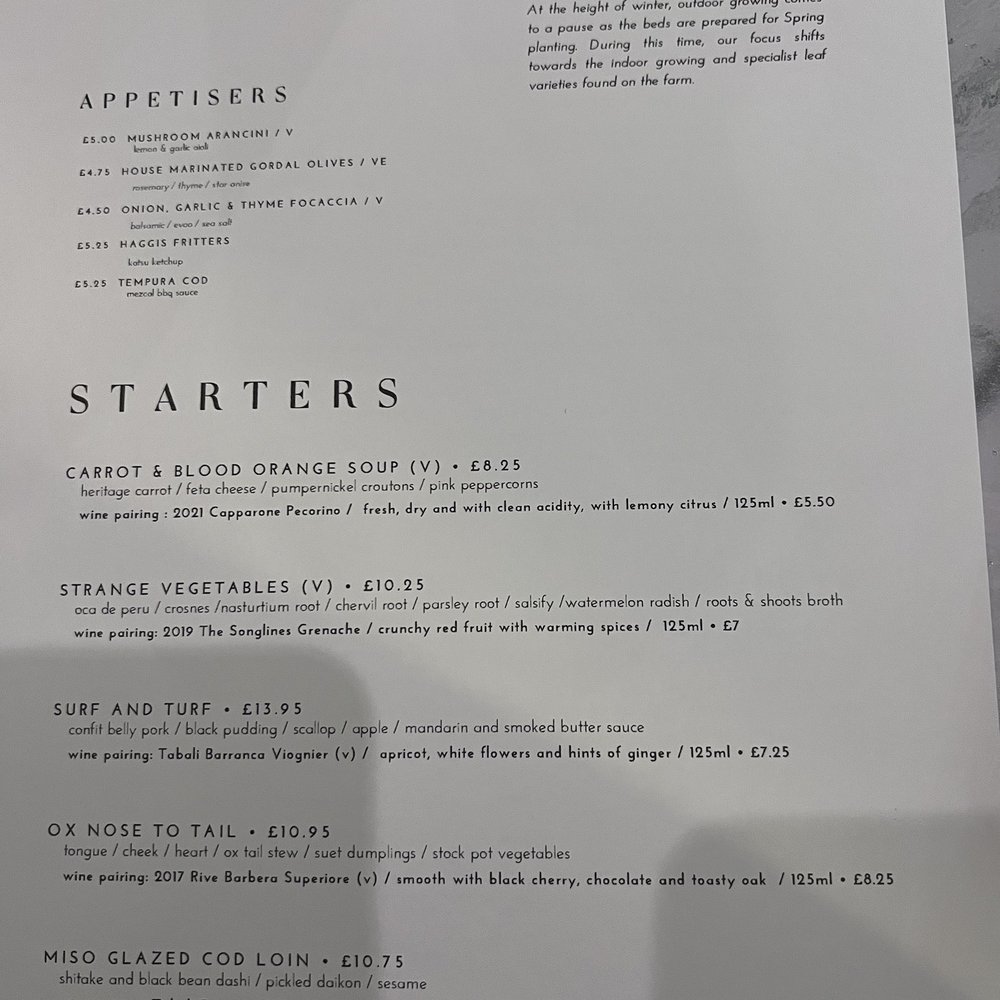 The Chef's Table - Menu - British Near Me - Chester, CHW