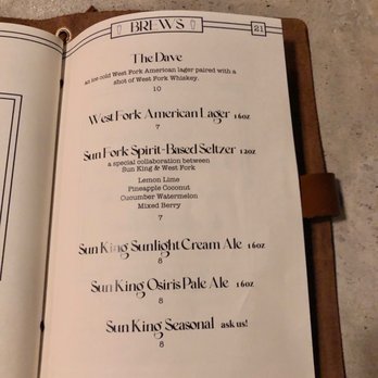 Stave - Beer menu - Cocktail Bars Near Me - Westfield, Indiana