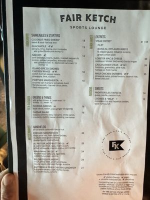Menu photo 1 Fair Ketch Fort Lauderdale, FL
