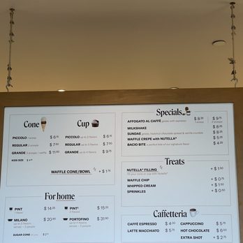 Bacio di Latte - April 2023 menu - Gelato Near Me - Newport Beach, California
